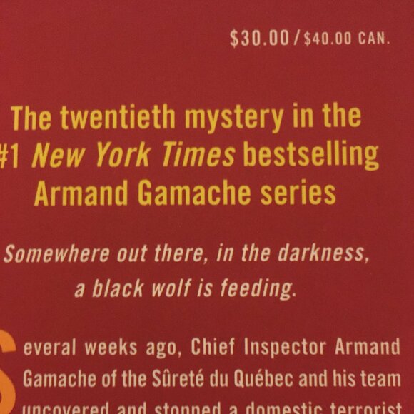 The Black Wolf, a novel by Louise Penny (hardcover book) - Picture 2 of 3